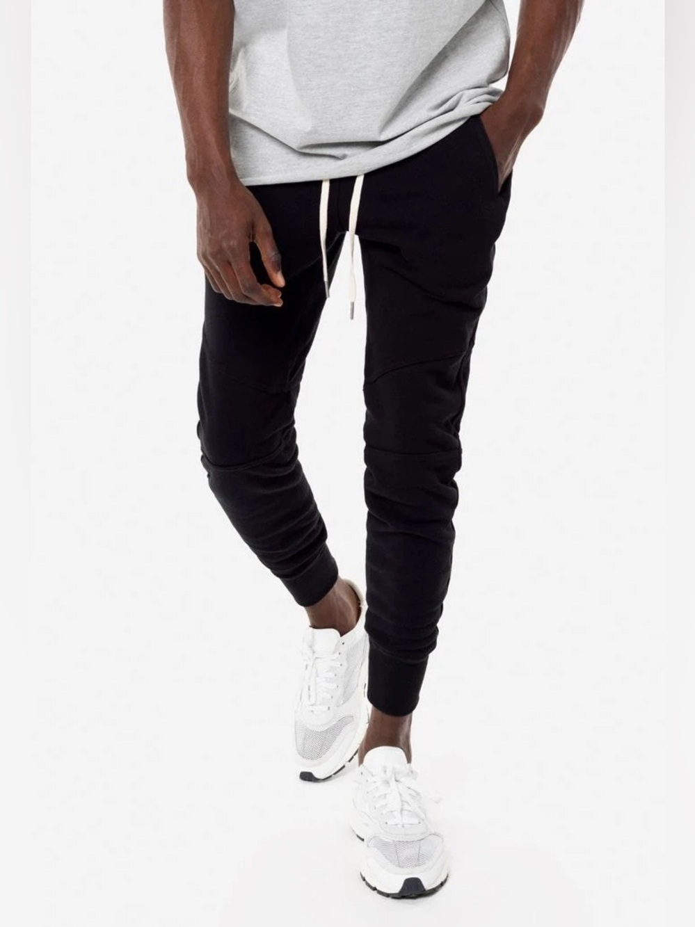 John Elliott LA Sweatpants Men's Size 2 Medium Black French Terry Joggers USA!